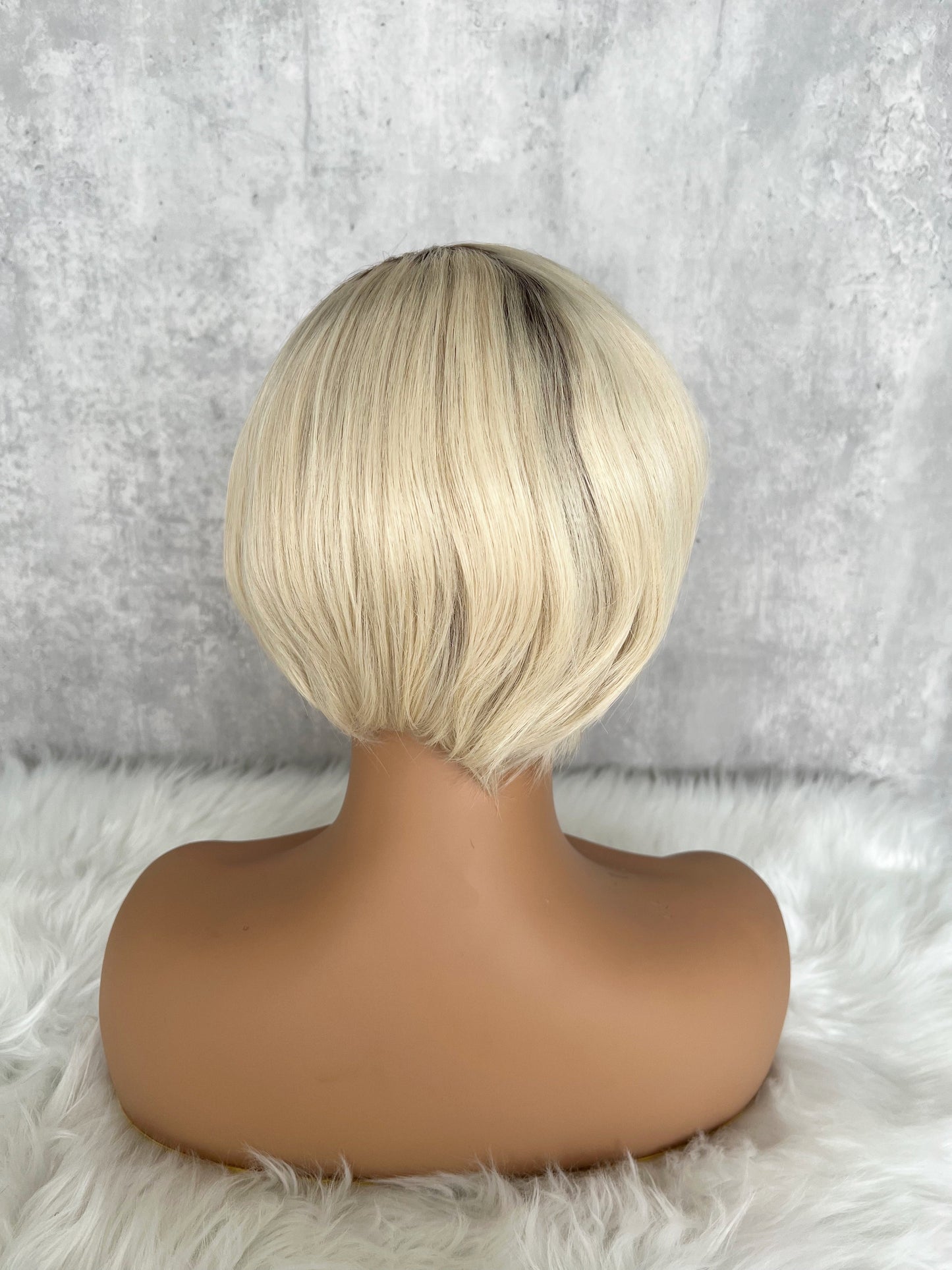 13x4 Front Lace Pixie Cut Wig Omber Color BMJ Hair