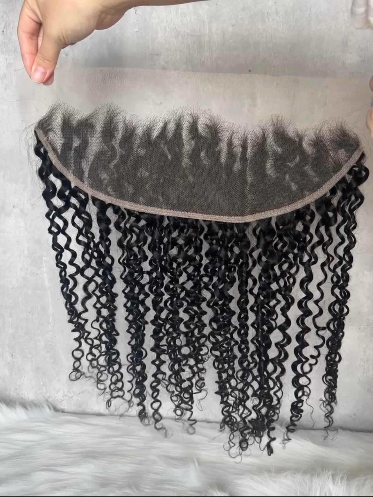 13X4 Frontal Pixie Curl 1B Virgin Hair