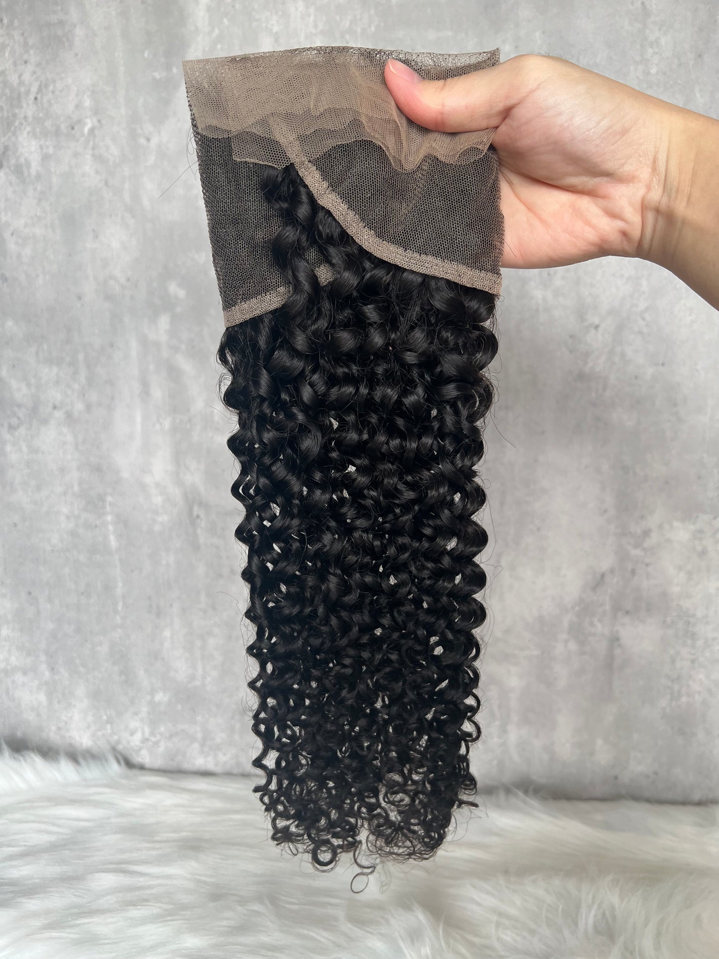 13X4 Frontal Pixie Curl 1B Virgin Hair