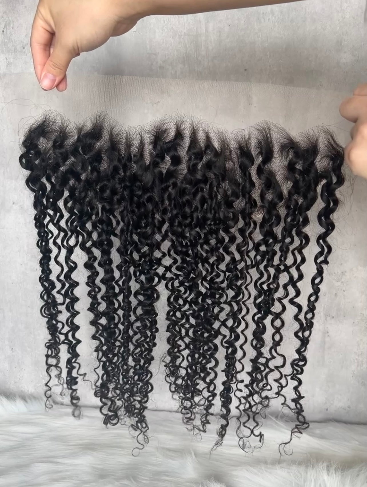 13X4 Frontal Pixie Curl 1B Virgin Hair