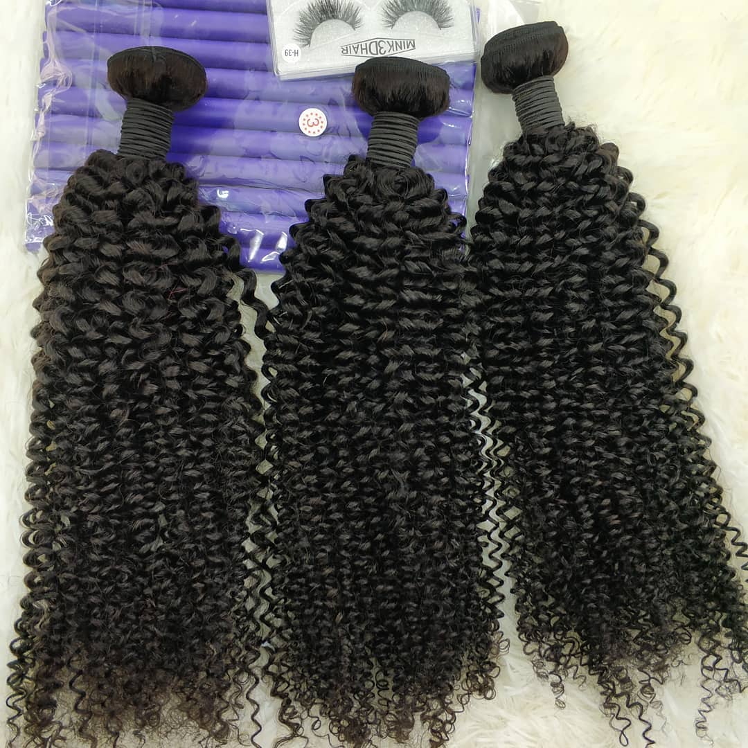 12A Virgin Kinky Curly Bundle 1B BMJ Hair