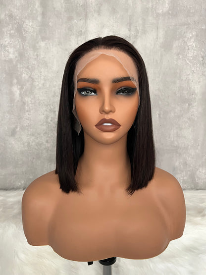 SDD 13x4 Frontal Wig Straight BOB Wig 1B Color