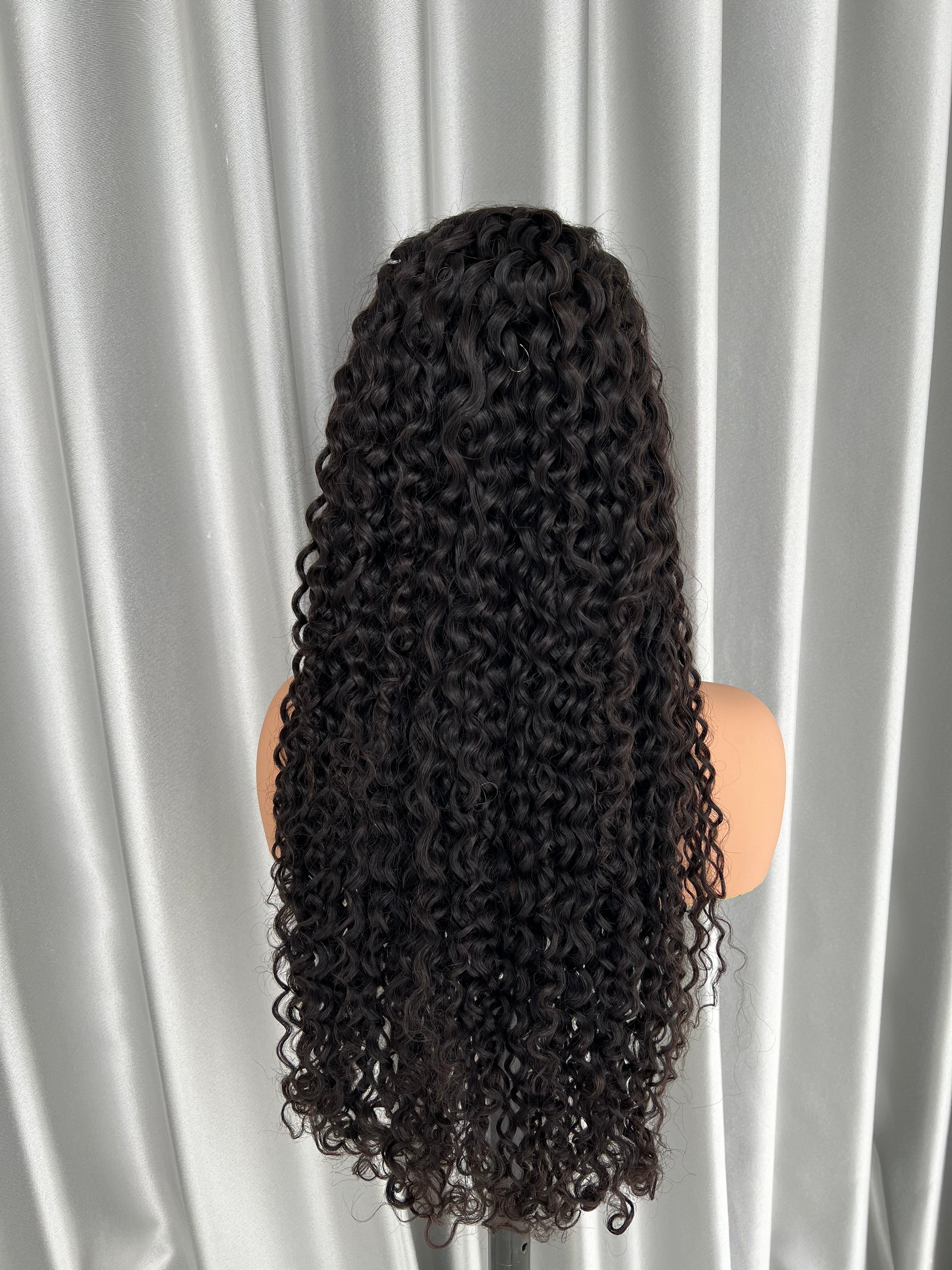 13X4HD Lace Full Frontal Wig Wet Curl 1B BMJ Hair