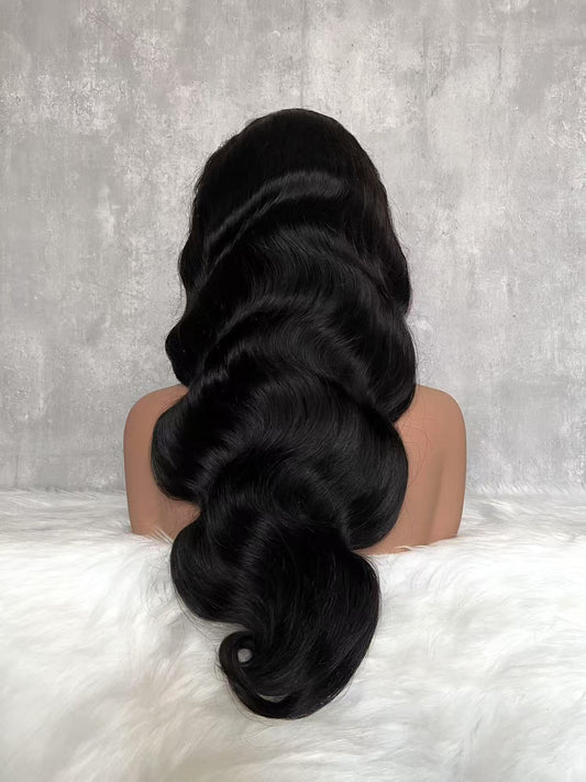 HDLace Full Frontal Wig Body Wave 1B 200%